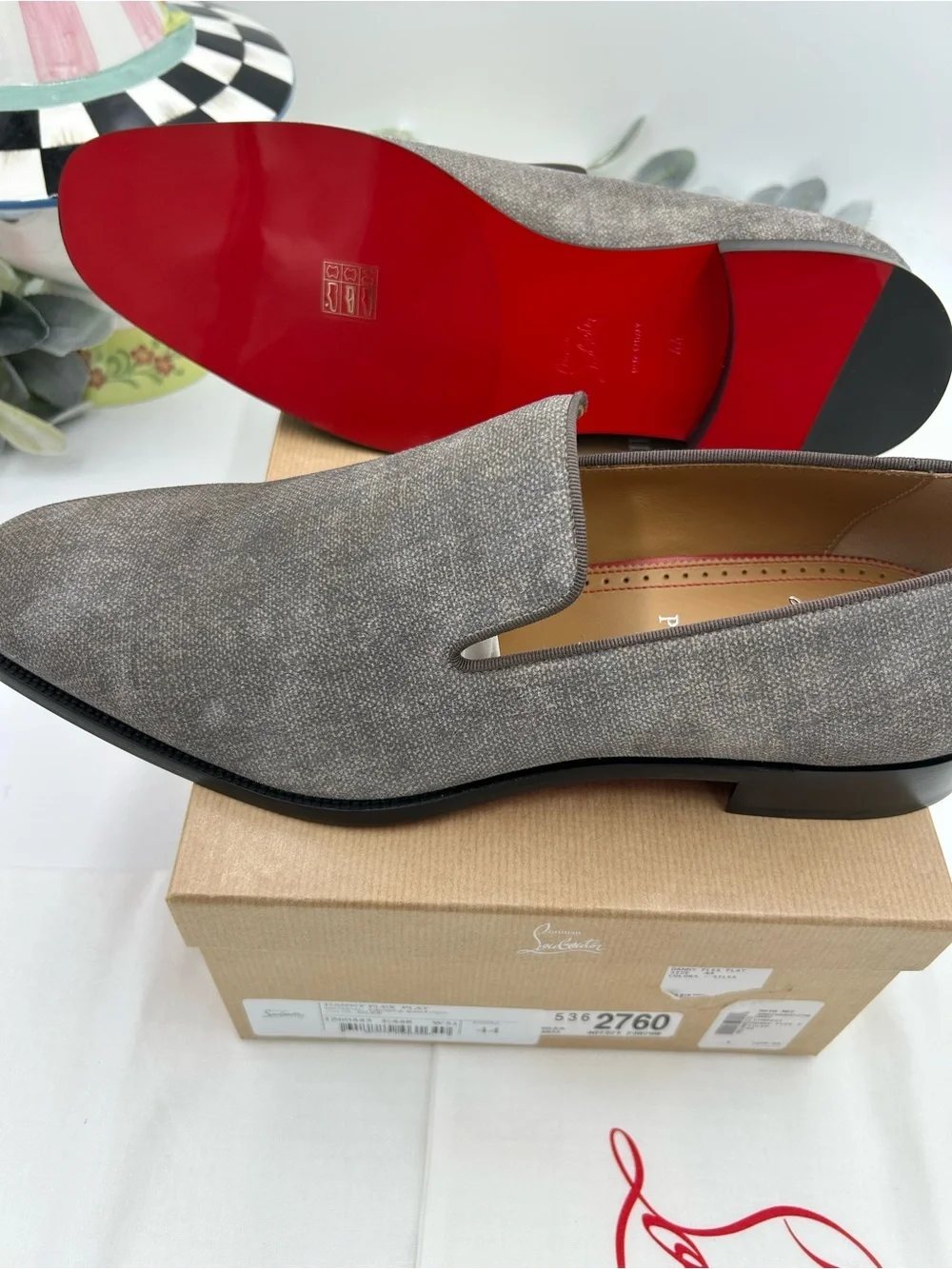 Men's Christian Louboutin Danny flex slip on loafers size 44 made in Italy